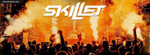 Skillet Red and Black Logo Skillet Band Concert Flames Photo