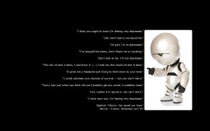 ... wallpaper downloads, Marvin from the Hitchhiker's guide to the galaxy