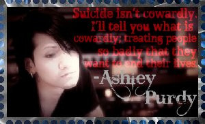 Ashley Purdy - Suicide Isn't Cowardly (Stamp) by SailorStarMiracle