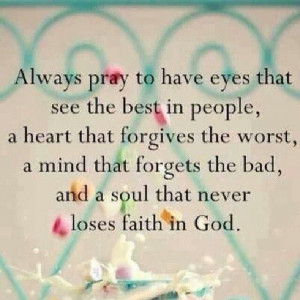 Faith and forgiveness