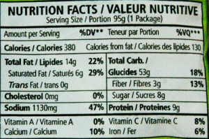 Maggi Noodles Nutrition Facts