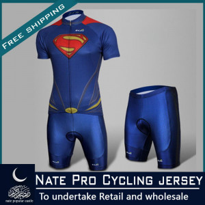 2013 New Arrival Superman road bike summer fitness men short sleeve ...