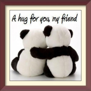 Send this memorable hug frame to your best friends.