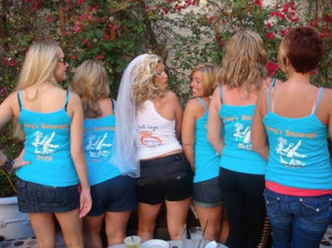 Here is the back of our shirts from our friend's bachelorette party!