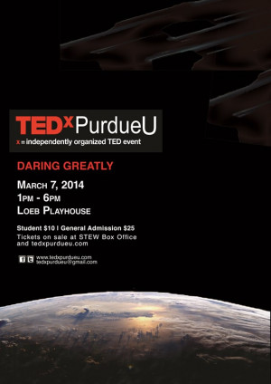 Flyer for TEDxPurdueU 2014
