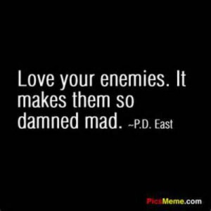 Love your enemies. Or as I prefer to say, Kill 'em with Kindness. Life ...