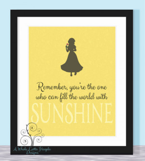 Disney Snow White Quote Typographic Print - 11x14 - Fill the world ...