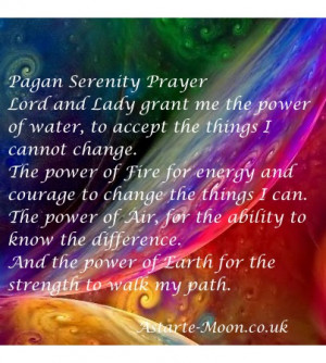Pagan Goddess Serenity Prayer
