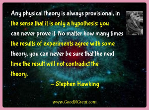 time the result will not contradict the theory stephen hawking