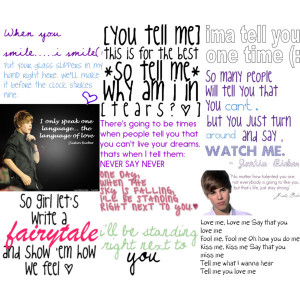 Justin Bieber Song Quotes Collage Justin bieber quotes