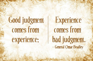 Judgment and Experience