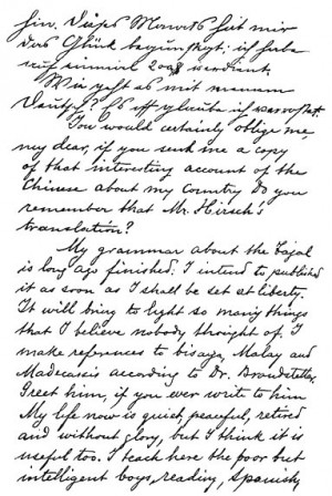 In the letter, Rizal first writes in German to express his condolences ...