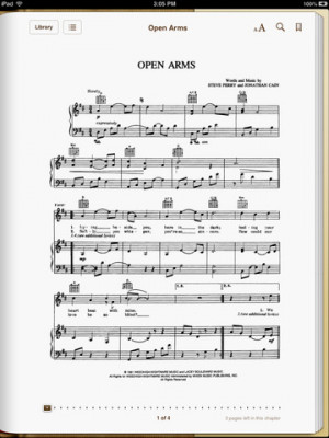 Open Arms Journey Sheet Music for Piano
