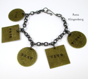 Stamped Quote Charm Bracelet – tutorial by Rena Klingenberg