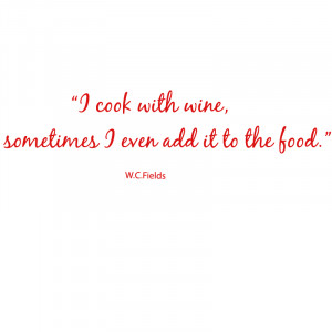 Cooking with Wine Wall Quote