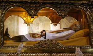 Actual picture of St. John Vianney incorrupt body,