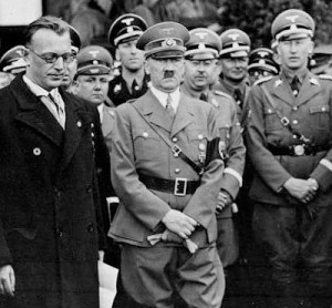 Below: Hitler in Vienna with Reich Governor Arthur Seyss-Inquart (left ...