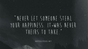 Stealing happiness