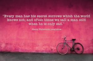 bicycle, love, picture quote, pink, quote, sad, sadness, secret ...