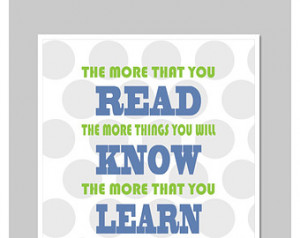 Dr. Seuss Educational Quote - Class room Wall Art - Classroom Sign ...
