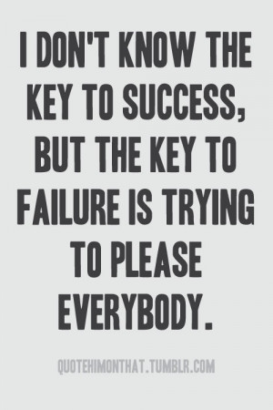 to failure is trying to please everybody by jennine jacob