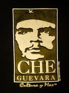 ... -1996-CULTURA-Y-MAS-CHE-GUEVARA-QUOTE-MENS-BLACK-T-SHIRT-SIZE-XL