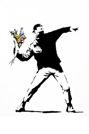 Rage the Flower Thrower by Banksy