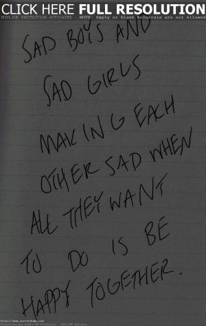 sad boys and sad girls Meaningful picture Quotes