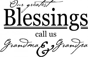 ... Blessings Call Us Grandma & Grandpa Quote Wall Sticker Transfers