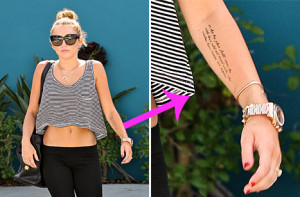 When it came time to pick her new tattoo, Miley Cyrus settled on ...