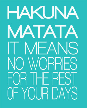 Hakuna Matata Lyrics Lion king haku.