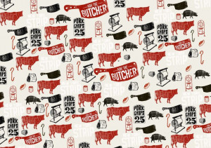 ... Butcher Pattern, Butcher Shops, Vic Meat, Graphics Design, Meat