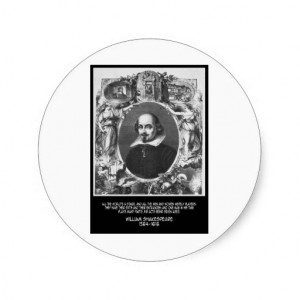 William Shakespeare Quote Classic Round Sticker