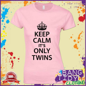 funny-pregnant-womens-t-shirt-keep-calm-its-only-twins-maternity ...