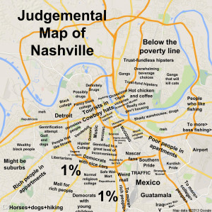 Judgmental Map of Nashville [x-post r/nashville] ( i.imgur.com )
