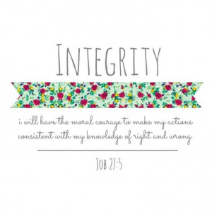 Integrity. - 