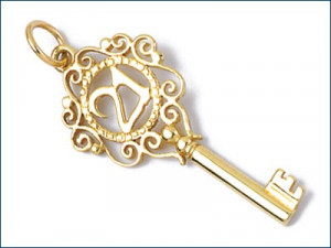 9ct Gold 18th and 21st Birthday Pendants » Medium 21 Key