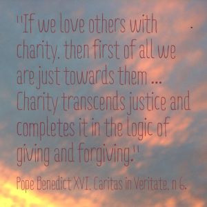 How do you see the relationship between charity and justice? Where do ...