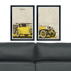 the Great Gatsby yellow car poster set 11