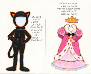 vintage paper doll greeting card