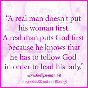 real man puts God first