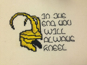 Loki Quote In the end you will always kneel by AnyaNerdStitching, $23 ...