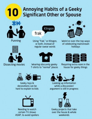 10 Annoying Habits of a Geeky Significant Other or Spouse