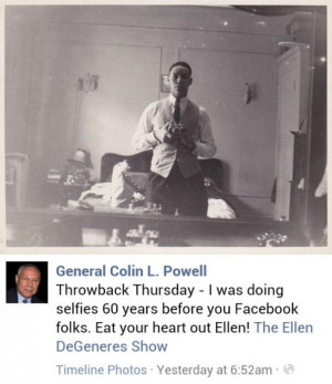 Colin Powell Vintage Selfie -
