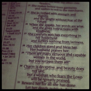 Proverbs 31 woman...What we should aspire to be.