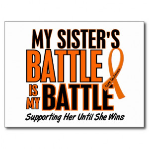 My Battle Too Sister Leukemia Postcards