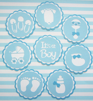 Baby Boy Quotes For Scrapbooking Die cut baby boy tags diy