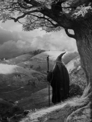 Black and White the hobbit The Lord of the Rings gandalf wizard Middle ...