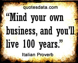 Picture Italian Popular proverbs >>More....