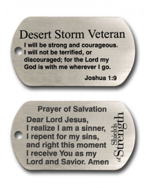 desert storm veteran dog tag necklace